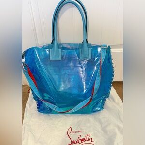 Christian Louboutin Blue Tote Bag